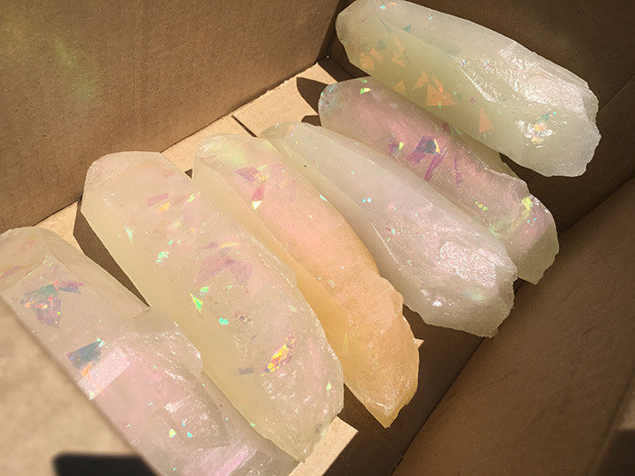 GARDEN CRYSTAL- CAST URETHANE GLOW IN THE DARK- IRIDESCENTS (REDDISH SPARKLE)