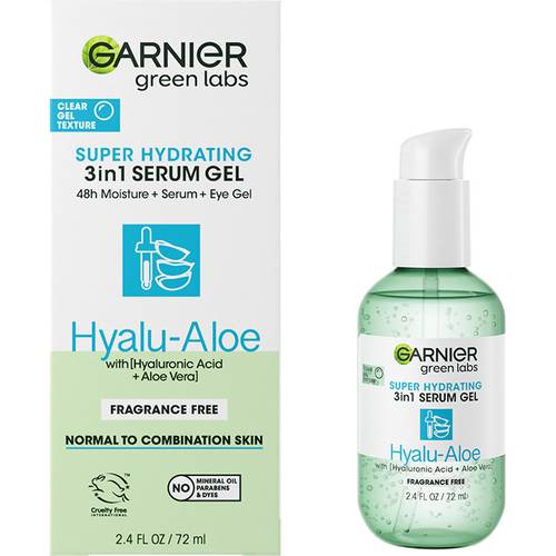 GARNIER Green Labs Super Hydrating 3 In 1 Serum Gel 48 h Moister + Serum + Eye Gel Hyalu + Aloe