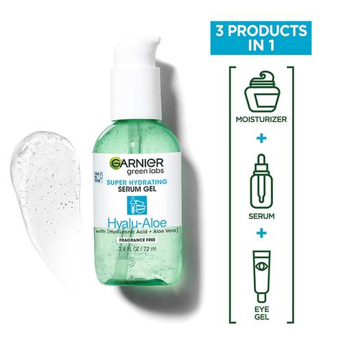 GARNIER Green Labs Super Hydrating 3 In 1 Serum Gel 48 h Moister + Serum + Eye Gel Hyalu + Aloe