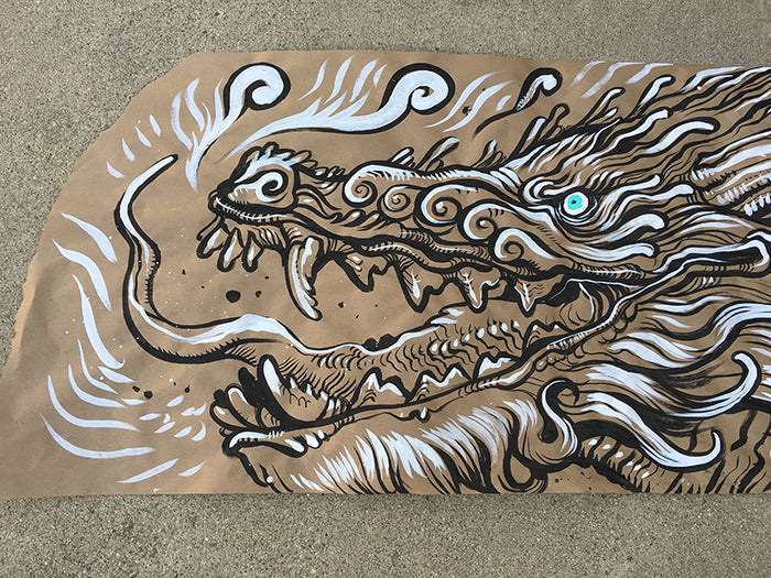 GIANT INK DRAWING- DRAGON