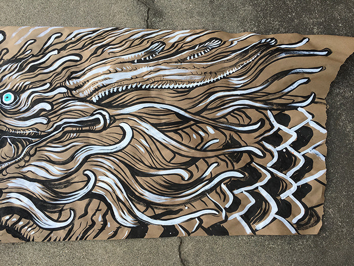 GIANT INK DRAWING- DRAGON