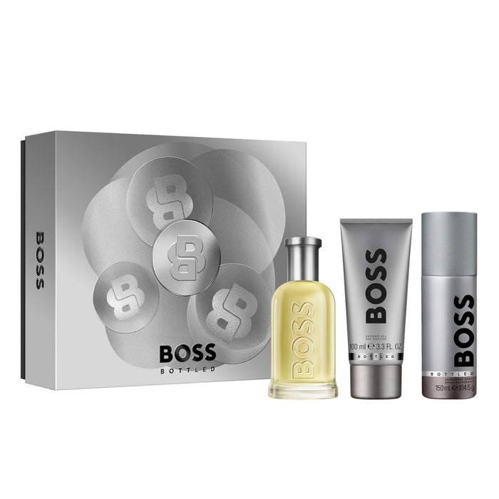 HUGO BOSS Gift Set 25 : Boss Bottled EDT 100ml + Deo Spray 150ml + Shower Gel 100ml | Isetan KL Online Store
