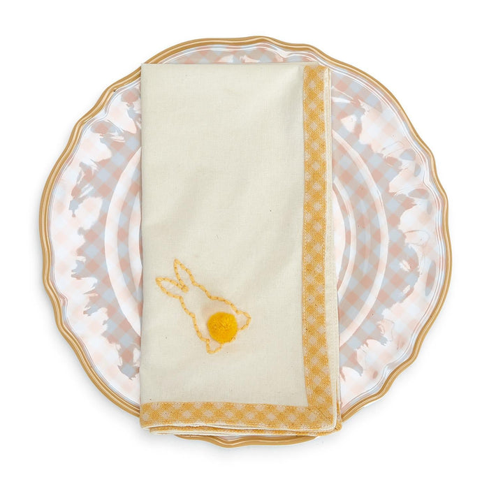 Gingham Garden Melamine Dinner Plates (Set of 4)