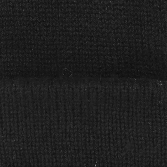 Glat strikket cashmere handsker i sort