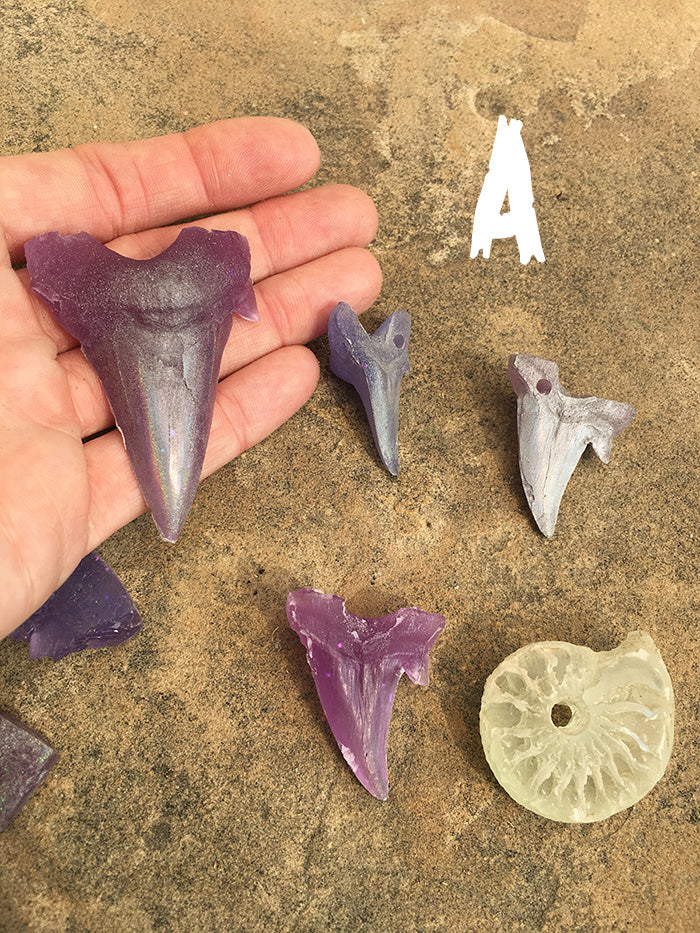 GLOW IN THE DARK SHARK TOOTH/CRYSTAL BUNDLES