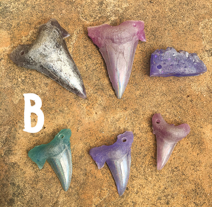 GLOW IN THE DARK SHARK TOOTH/CRYSTAL BUNDLES