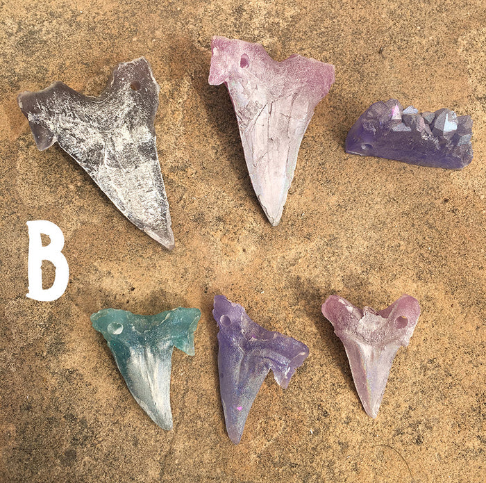 GLOW IN THE DARK SHARK TOOTH/CRYSTAL BUNDLES