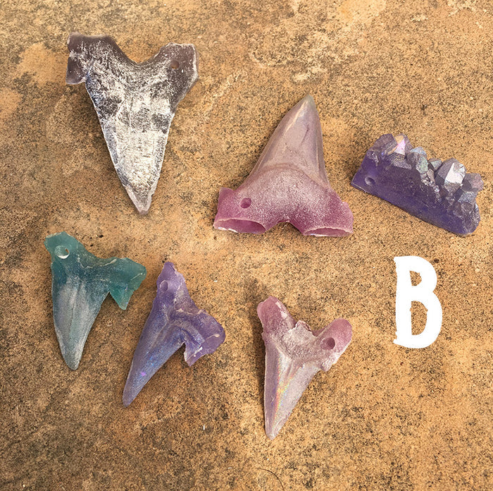 GLOW IN THE DARK SHARK TOOTH/CRYSTAL BUNDLES