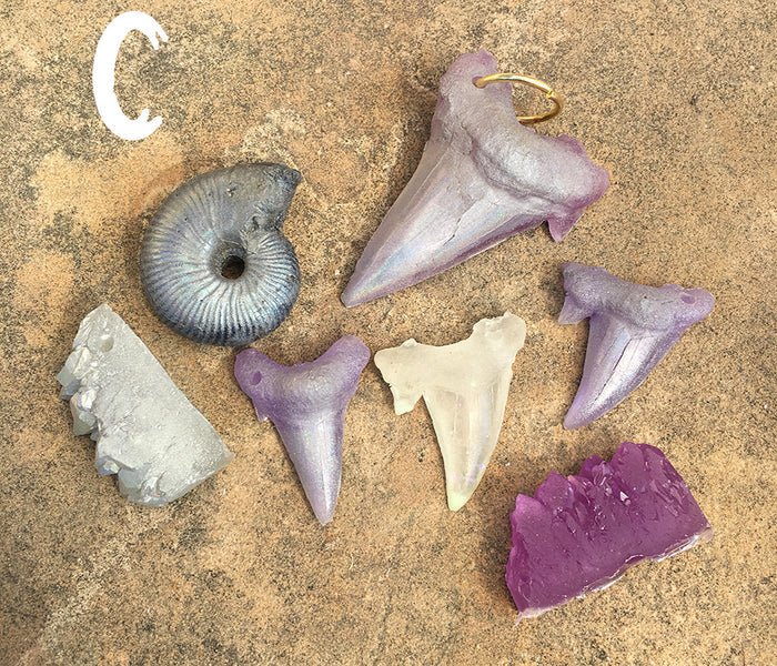 GLOW IN THE DARK SHARK TOOTH/CRYSTAL BUNDLES