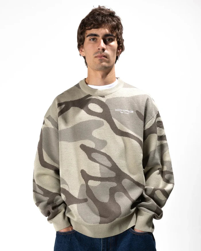 Glyph Knitted Crew - Desert