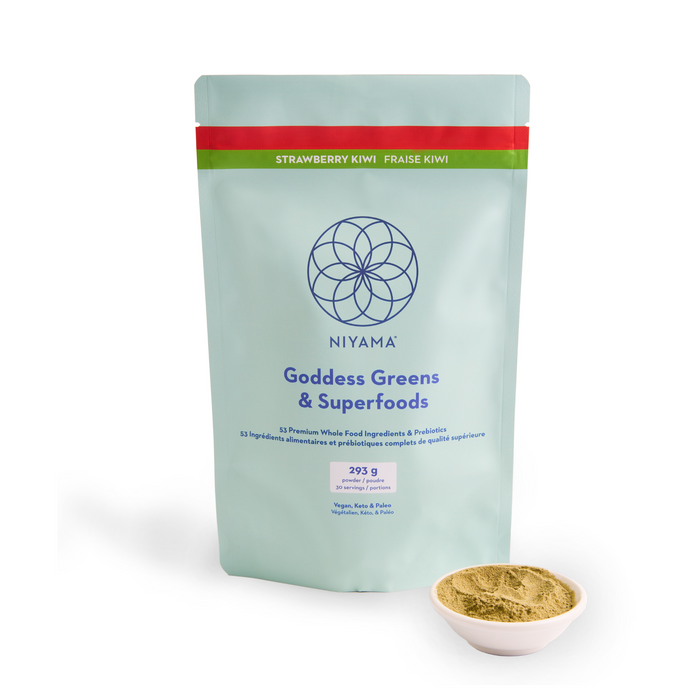 Niyama Wellness-Goddess Greens & Superfoods - Strawberry Kiwi-Wellness-GoddessGreensSKwithpowder-The Detox Market |
