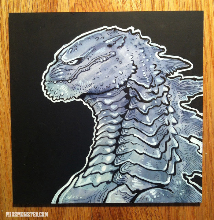 GODZILLA ORIGINAL INK DRAWING- SIDE
