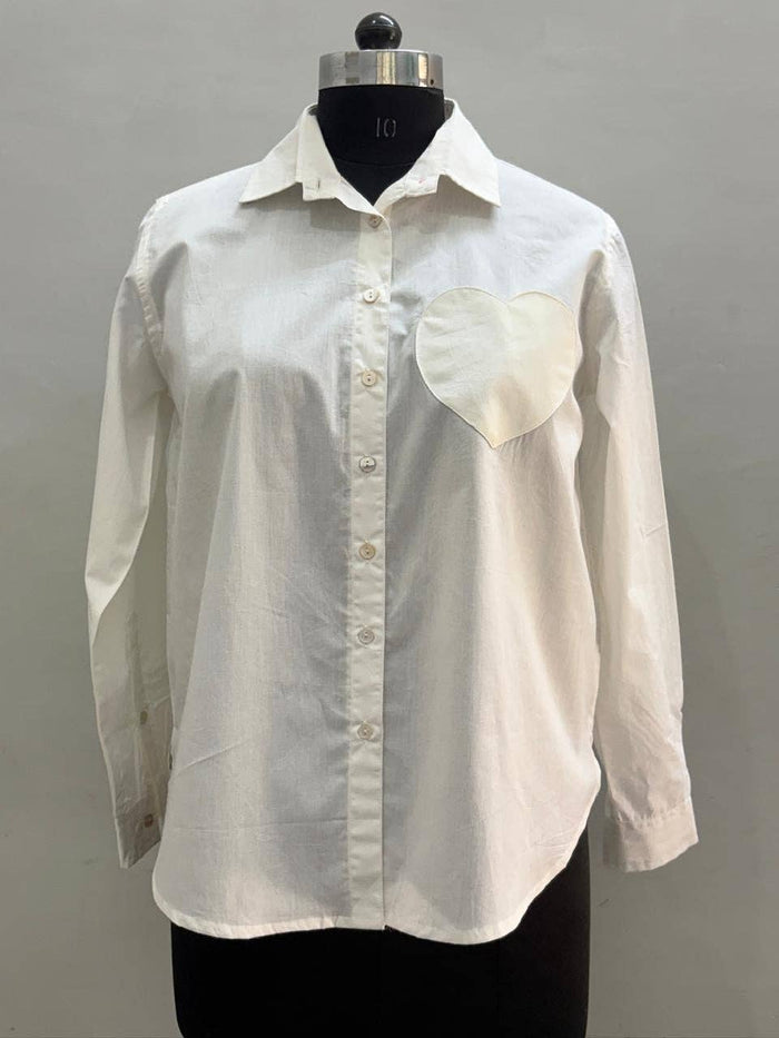 Good Boyfriend Shirt | White + Heart Pocket