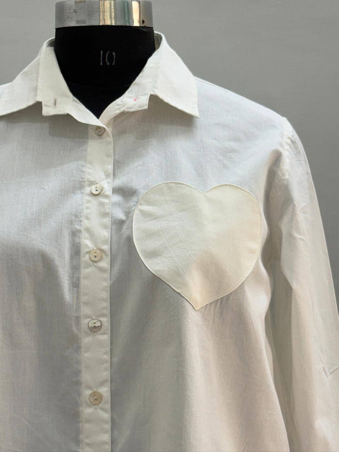 Good Boyfriend Shirt | White + Heart Pocket