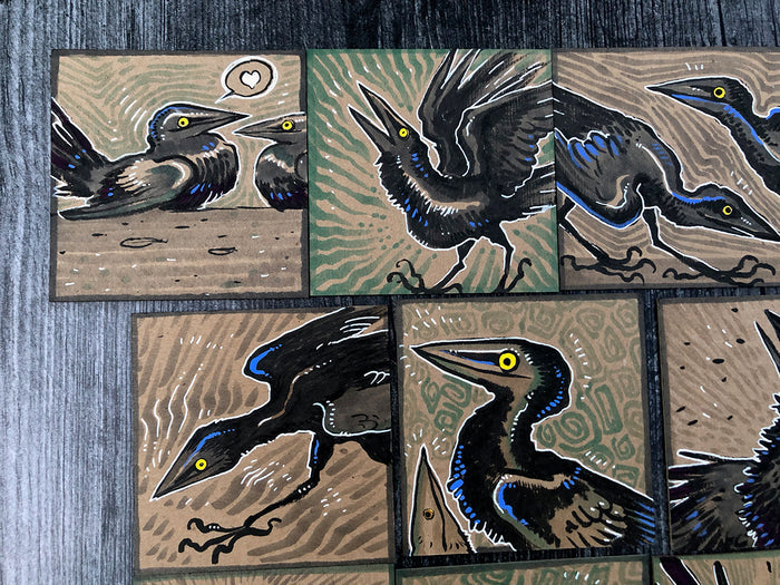 GRACKLE PAINTING