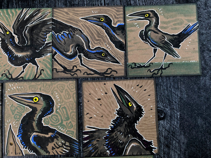 GRACKLE PAINTING