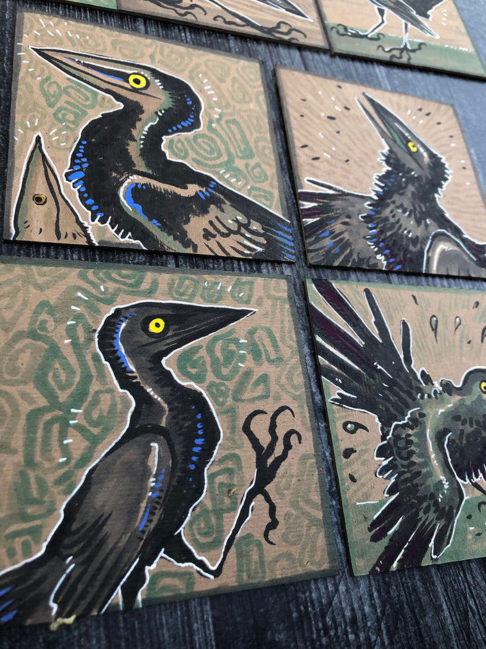 GRACKLE PAINTING