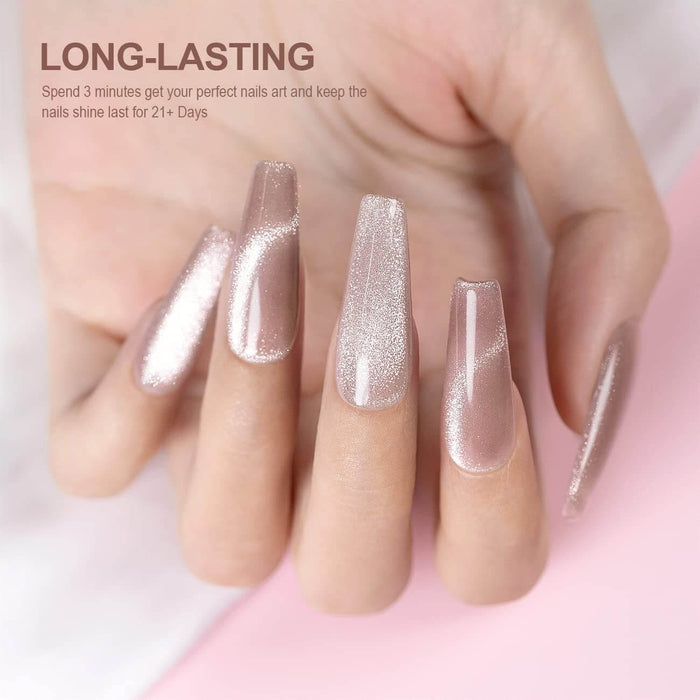 RARJSM ®Gray Purple Velvet Effect Ice Jelly Cat Eye Gel Polish 15ml
