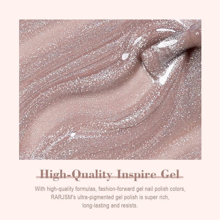 RARJSM ®Gray Purple Velvet Effect Ice Jelly Cat Eye Gel Polish 15ml