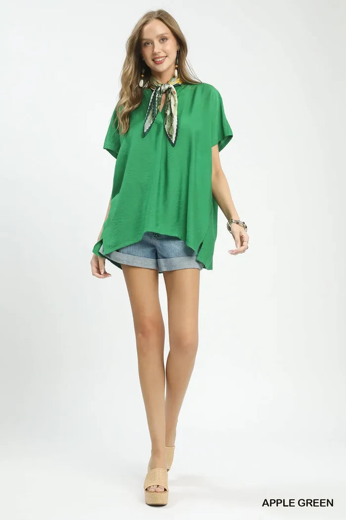 Green V Neck Tunic
