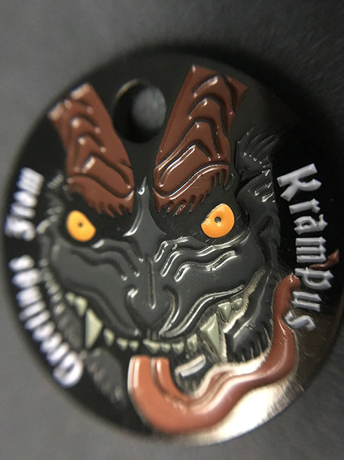GREETINGS FROM KRAMPUS- ENAMEL TAG