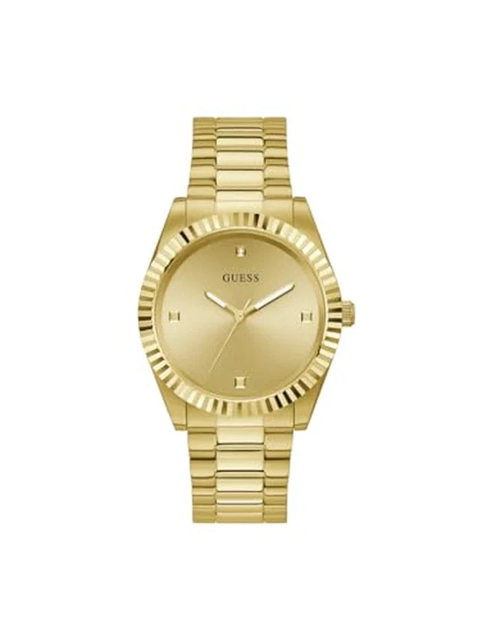Guess Round Beige Dial Analog Watch - GW0542G2