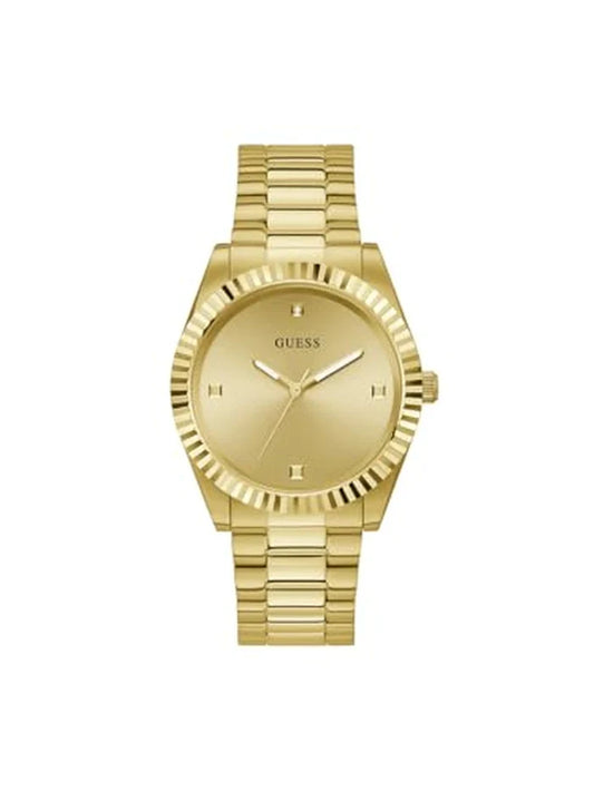 Guess Round Beige Dial Analog Watch - GW0542G2