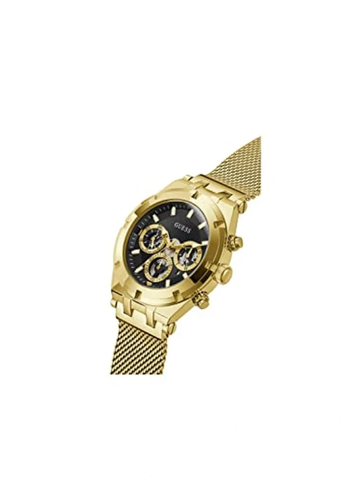 Guess Round Black Dial Analog Watch - GW0582G2