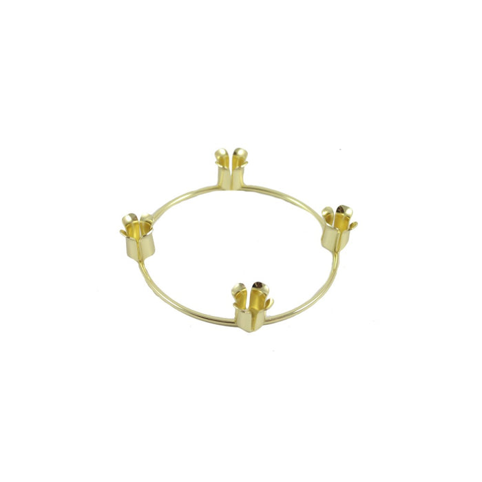 Half Inch Gold Metal Advent Ring - Candlestock.com