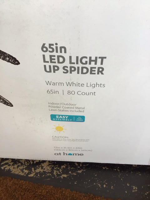 Halloween Black Metal Spider Outdoor Holiday Item