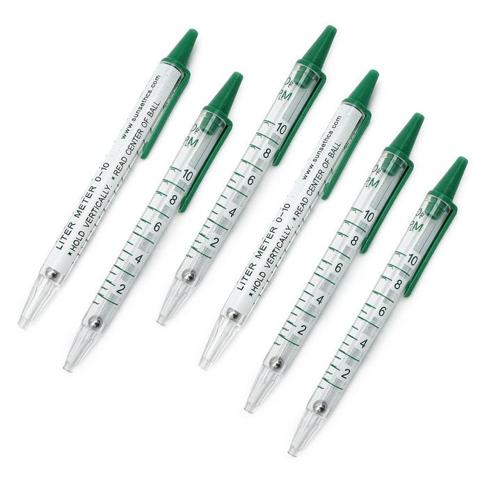 pen style oxygen liter flow meter 6-pack