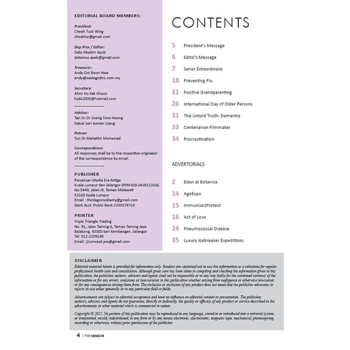 [Hard Copy] The Senior magazine | Mar-May 2023 (16th Edition)