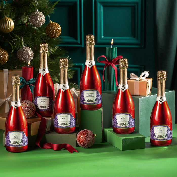 Healthy Options Acaí Sparkling Grape Juice 750ml (Box of 6)