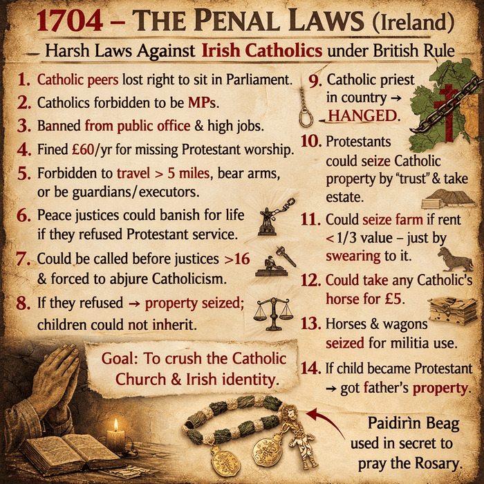 Historic Irish Penal Rosary Bracelet