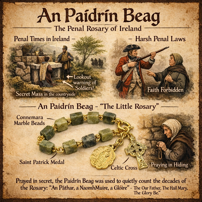 Historic Irish Penal Rosary Bracelet