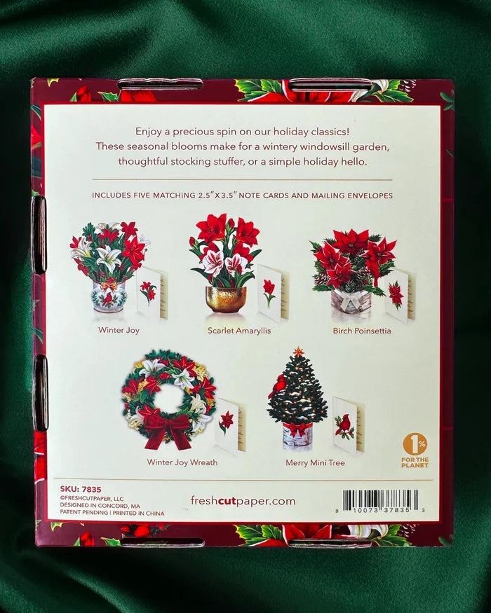 Holiday Collection Boxed Set of 5 Mini Holiday Pop-Up Greeting Cards