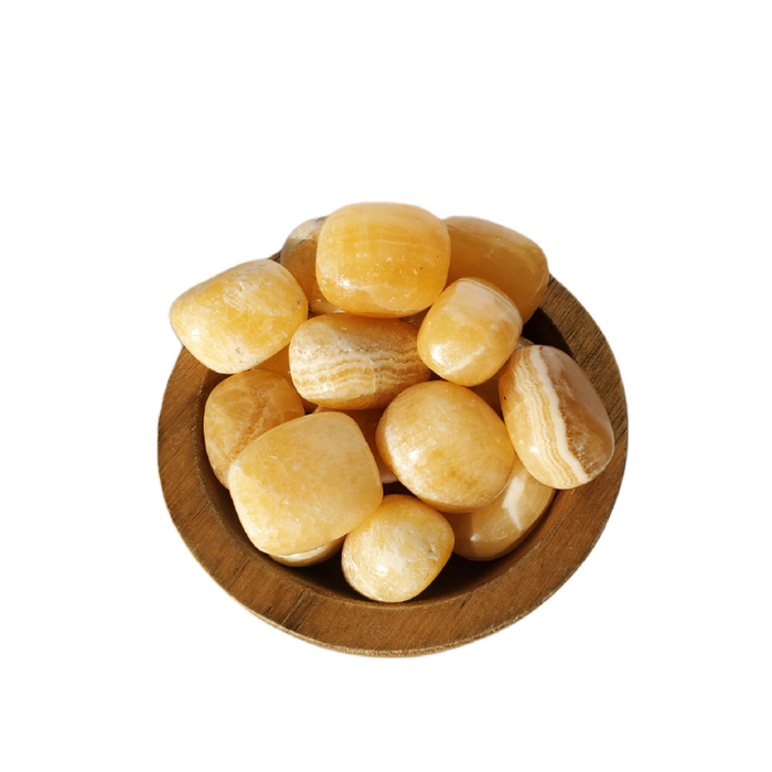 Honey calcite - Tumbled