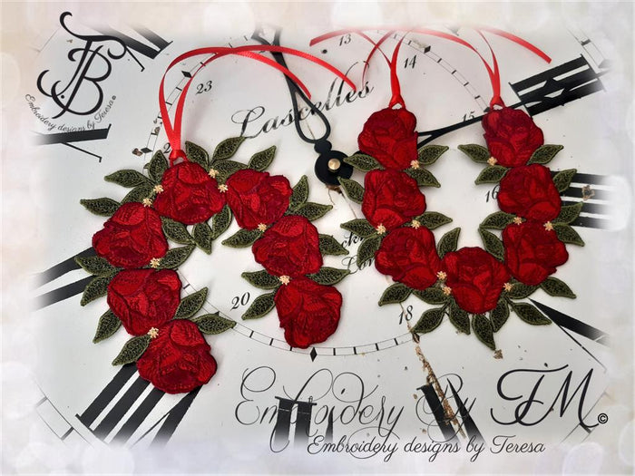 Horseshoe Roses FSL / 5x7 hoop