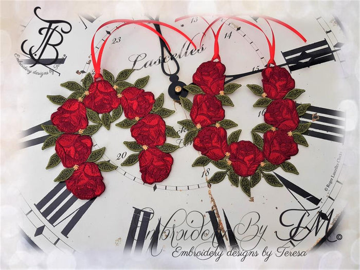 Horseshoe Roses FSL / 5x7 hoop