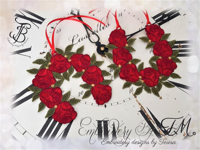 Horseshoe Roses FSL / 5x7 hoop