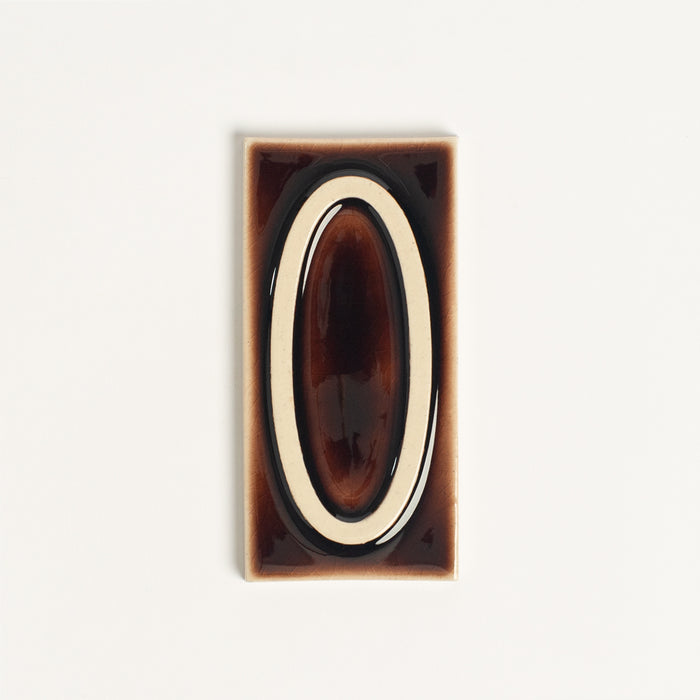 House Number Tile, Brandy