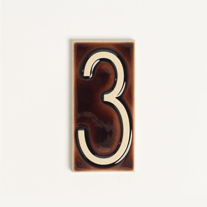 House Number Tile, Brandy