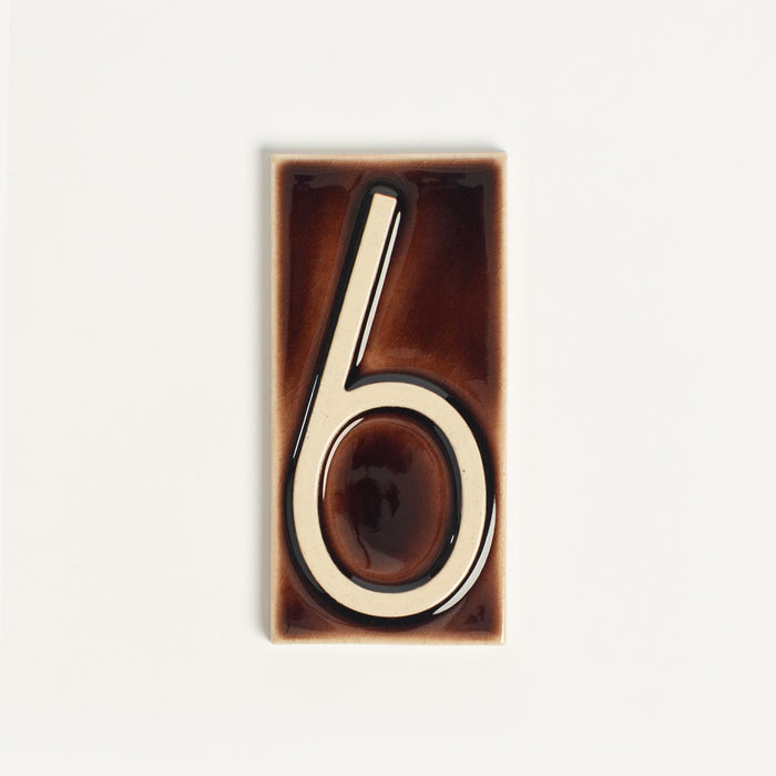House Number Tile, Brandy