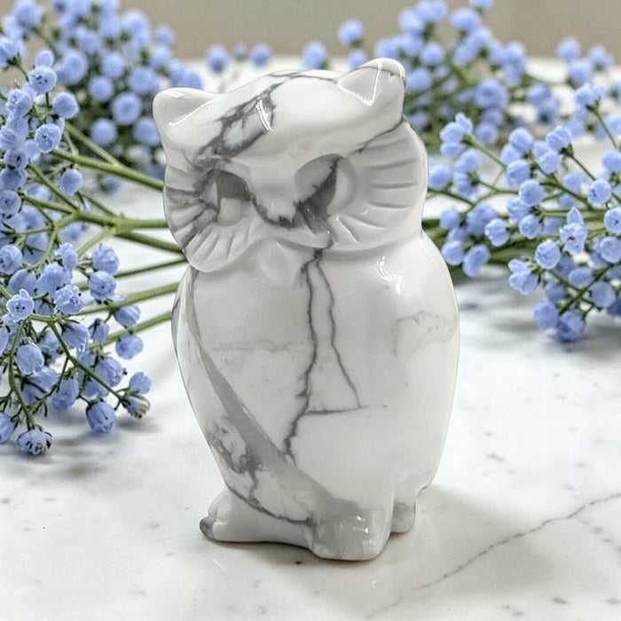 Howlite Crystal Owl