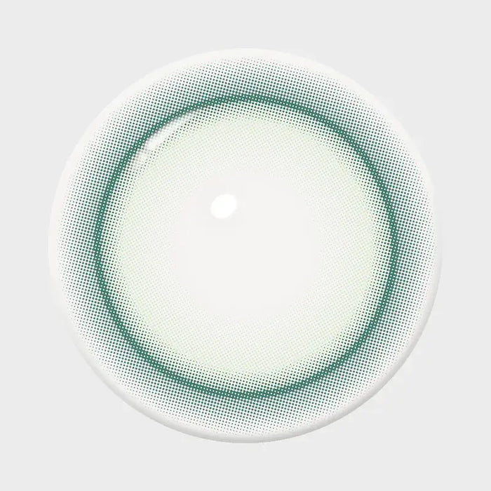 Close-up of EyeCandys I-Girl One Pick Natural Soda contact lens showing detailed lens design for natural eye enhancement