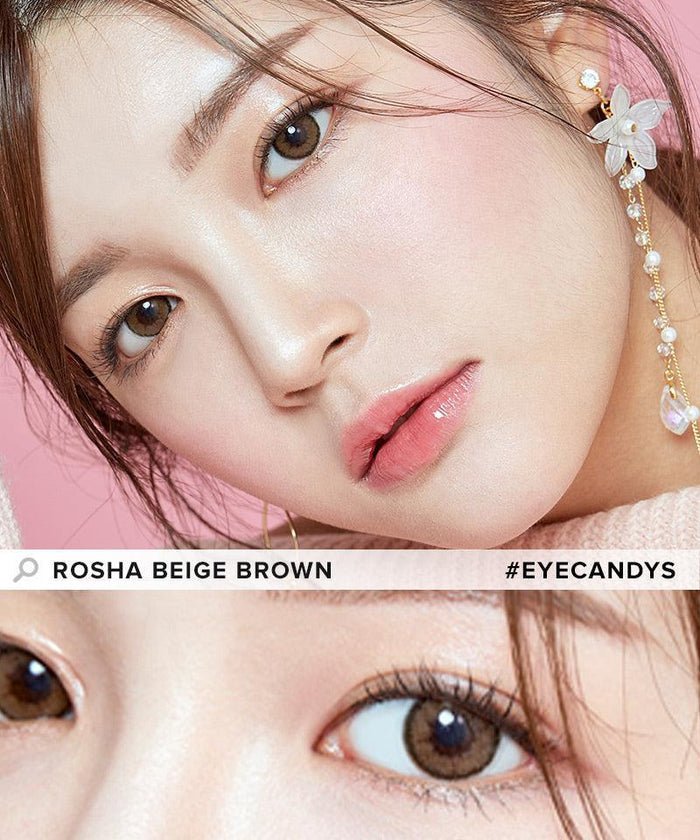 i-Girl Rosha Beige Brown (10pk) Colored Contacts Circle Lenses - EyeCandys