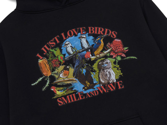 I Just Love Birds Hoody - Black