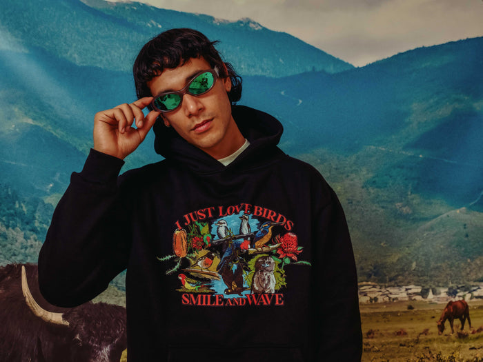 I Just Love Birds Hoody - Black