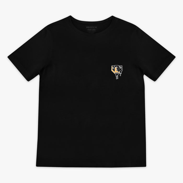 Black Ice Cream Midnight Sundae youth graphic tee — front view