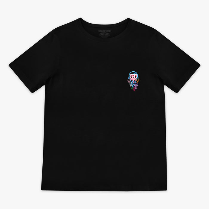 Black Ice Cream Scoops youth graphic tee — front view